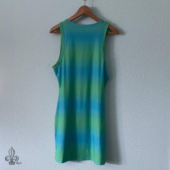 💚Blue/Green Ribbed Dress💚 - Picture 5 of 8